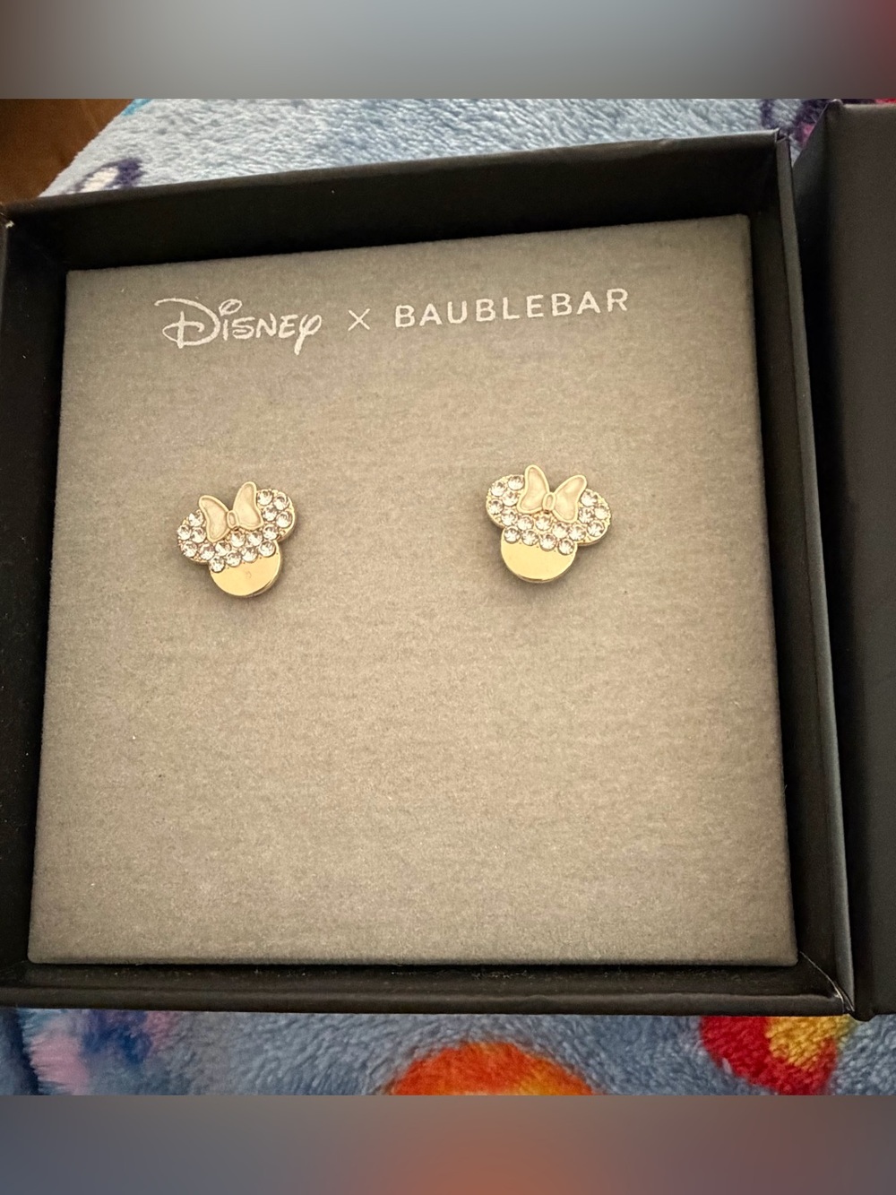 Disney x Baublebar Minnie Mouse gold earrings. NEW